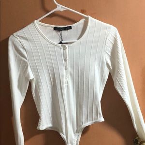 White Long sleeve bodysuit